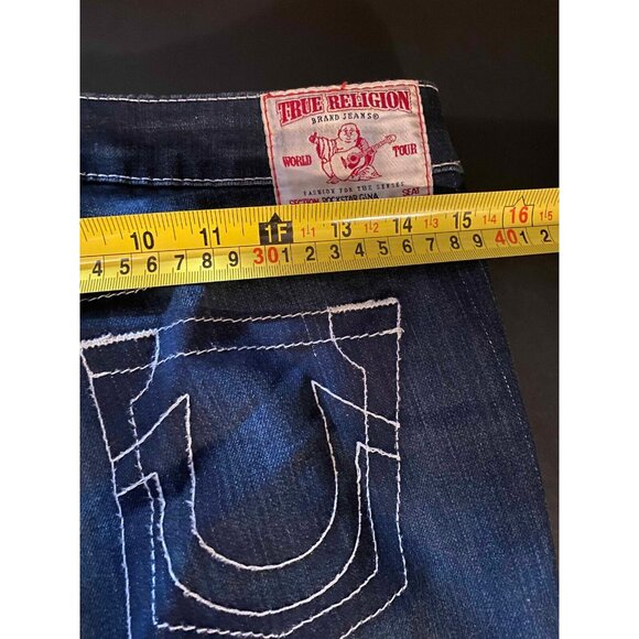 True Religion Gina Rockstar Denim Jeans Boot Womens 26 Made in USA - Picture 6 of 9